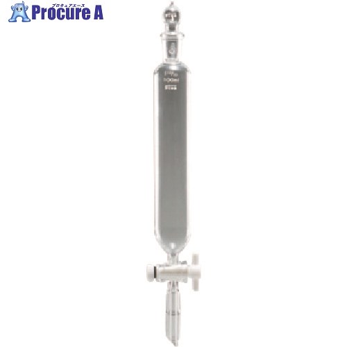 TGK 透明円筒分液ロートTFコック球栓100mL15-19 000-15-66-14 1本 ■▼190-7902 【送料都度見積】