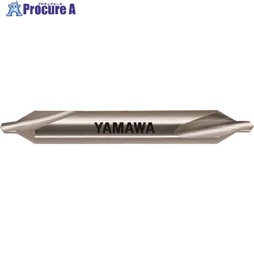 ヤマワ 弱ねじれ溝A形60° センタ穴ドリル 左刃 CD-S LH 6X60°X16 CD-S-LH-6X60X16 1本 ▼216-4883 ●MA515
