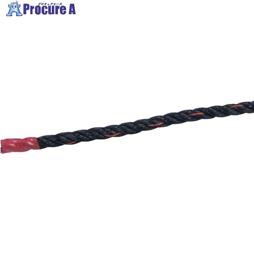 グリーンクロス ポリエチレンロープ 黒 200m巻 8mm 6300005352 1巻 ■▼251-5224 ※個人宅様送り不可