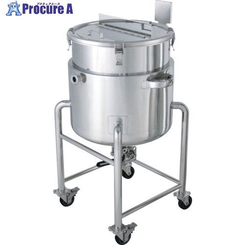 MONOVATE 撹拌機座付鏡板型ジャケット容器(タンク底ボールバルブ) 60L 2S DTHB-J-43-2S 1個 ■▼363-9613