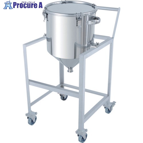 MONOVATE ホッパー型クリップ式密閉容器 65L 架台付(取っ手・蓋置付) HT-CTH-ASCC-43 1個 ■▼364-7079