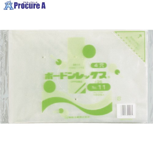 福助 ボードンレックス#25NO.11 4穴 100枚入 0450601 50袋 ■▼432-5174 【送料都度見積】