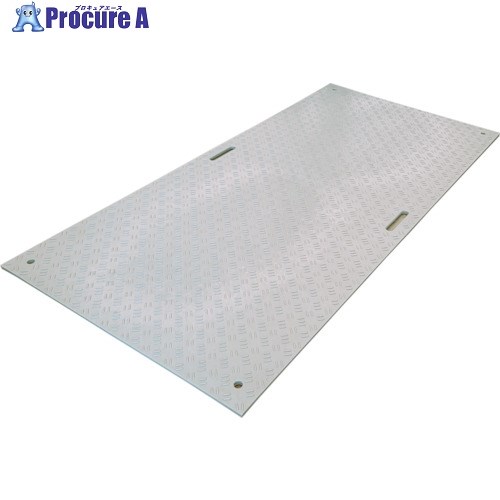 ウッドプラスチック 工事用敷板 Wボード 片面凸 カラー:灰 1219mm×2438mm B1224-15-GY-M2K4 1枚 ■▼437-3453