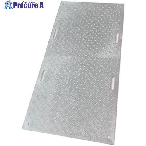 ウッドプラスチック 工事用敷板 Wボード 両面凸 カラー:灰 910mm×1820mm(持ち手2) B0918-20-GY-M2K4 1枚 ■▼437-3486 11,757円