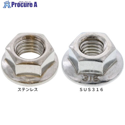 SUNCO SUS フランジナット S無し 輸入品 M6(10X13 (1000本入) N0-02-U360-0060-0000-00 1箱 ■▼495-1173 【送料都度見積】