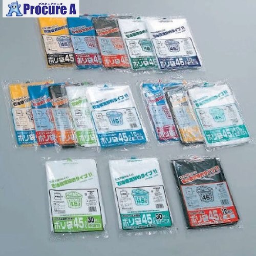 福助 ポリ袋 EL22-45 乳白半透明 10枚入 0391875 60袋 ■▼501-8148 【送料都度見積】