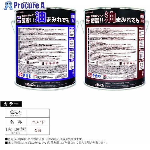 グリーンクロス 床塗料シリーズ 密着！！油まみれでも 10kgセット ホワイト 6300030864 1S ■▼561-1566 ※個人宅様送り不可