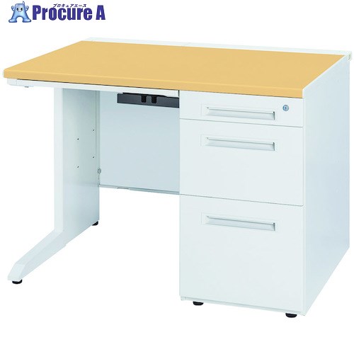 トヨスチール 片袖デスク 50XBL-107BRPW ペールアルダー 50XBL-107BRPW 1台 ■▼584-2286 【送料都度見積】