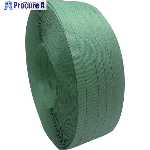 ウッドプラスチック 【まとめ買い】再生PPバンド グリーンライトバンド eS15 緑 15.5mm×1000m(厚み0.56mm)15巻セット ES15GREEN-15P 1S ■▼593-7682 21,846円