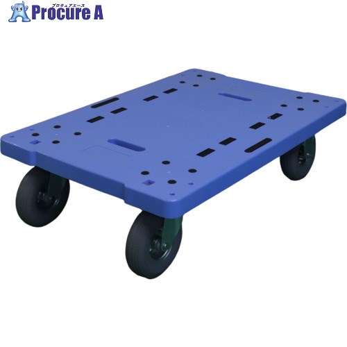 ヨドノ 樹脂製フレッシュカー 平台車 ノーパンクタイヤ付 301PH-AL 1台 ■▼601-2977 【送料都度見積】