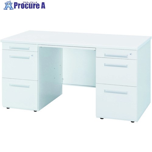 トヨスチール 両袖デスク 50SBL-166ABWW ホワイト 50SBL-166ABWW 1台 ■▼607-0282 【送料都度見積】