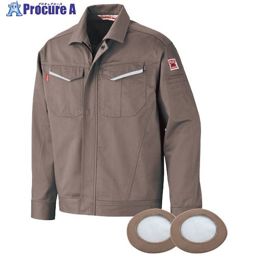 ブレイン 防炎空調エアコン(R)服 ジャケットのみ グレー Lサイズ BR-2000-L-GR 1式 ■▼630-4181 【送料都度見積】