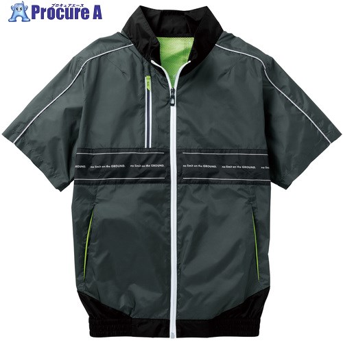 G.G. EF用半袖ブルゾン 8329-01 チャコールグレー 4L 8329-01-23-4L 1着 ■▼661-3706 【送料都度見積】