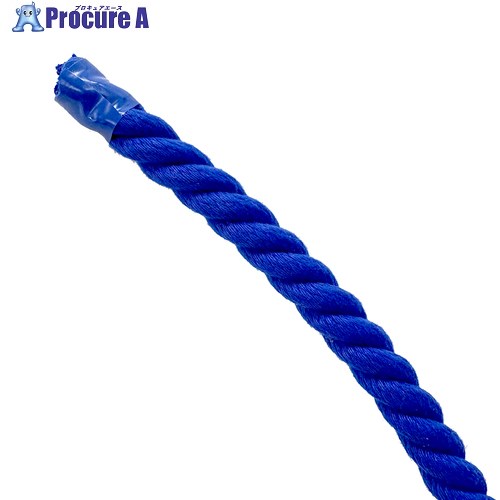 グリーンクロス エステルスパンカラーロープ 紺 12mm×200m 6300063414 1巻 ■▼698-3844 ※個人宅様送り不可