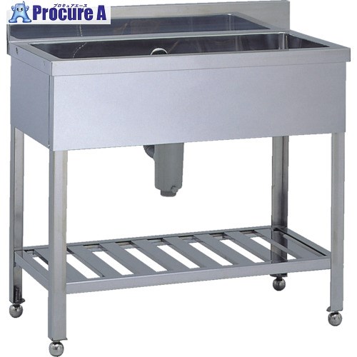 テラオカ 1S60-45C ステンレス製1槽シンク 奥行450mm SUS430 10-1104-20 1台 ■▼857-0486 【送料都度見積】 ※車上渡し