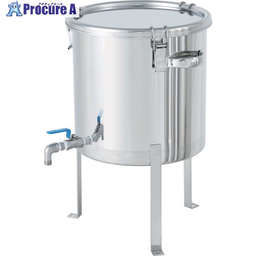 MONOVATE ボールバルブ付密閉容器平鋼脚付 15L CTHV-FL-27 1個 ■▼866-6508