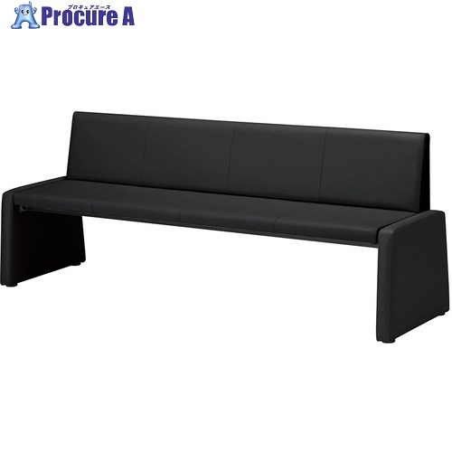 NAIKI ロビーチェアー(背付) ブラック RC1593S-FBK 1台 ■▼693-6454 ※個人宅様送り不可