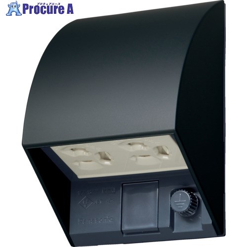 Panasonic スマート接地防水ダブルコンセント WK4602BK 5個 ■▼159-2614 【送料都度見積】｜プロキュアエース