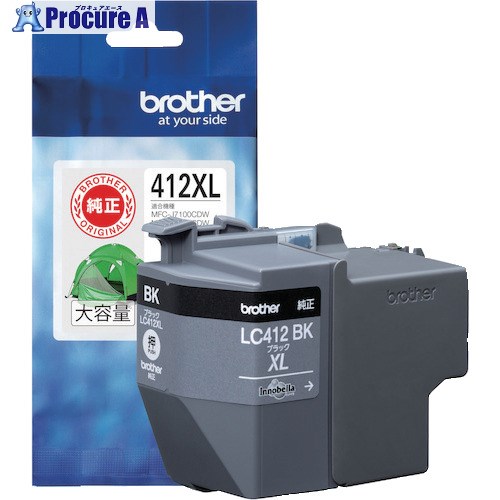 brother LC412XLBK インクカートリッジ ブラック(大容量) LC412XLBK 1個 ▼573-8973