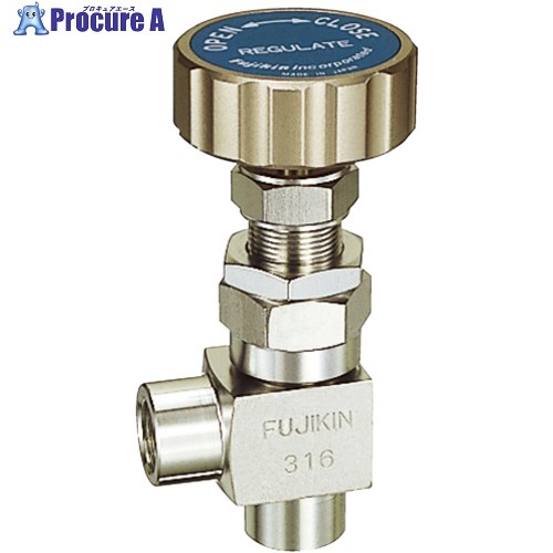 Fujikin SUS鋼製ニードルバルブ 4.9MPa FUN-35 FINE series PURE FUN-35A 1個 ■▼609-6418 【送料都度見積】