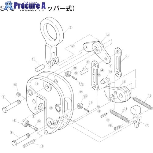 スーパー 立吊クランプ(SVC)用組立リンクセット SVL0.5 1S ▼855-0652 ●YA513