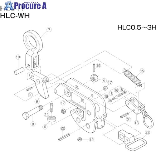 百貨店 形鋼クランプ(HLC)用カム HLCT2 1個 ▼855-0729  ●YA513 花・ガーデン・DIY-クランプ-手動工具