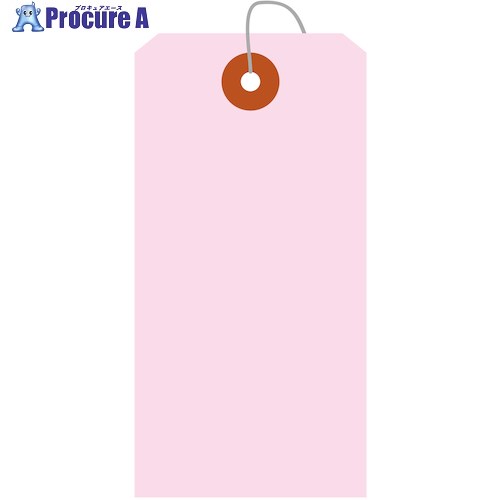 ササガワ カラー荷札 大 桃 一穴 25-142 1箱 ▼524-5631