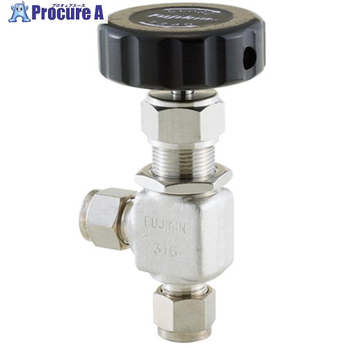 Fujikin SUS鋼製ニードルバルブ 16.2MPa PUH-016 ニューV-Lok継手3mm PUH-016-3-SH-V 1個 ■▼705-0543 【送料都度見積】