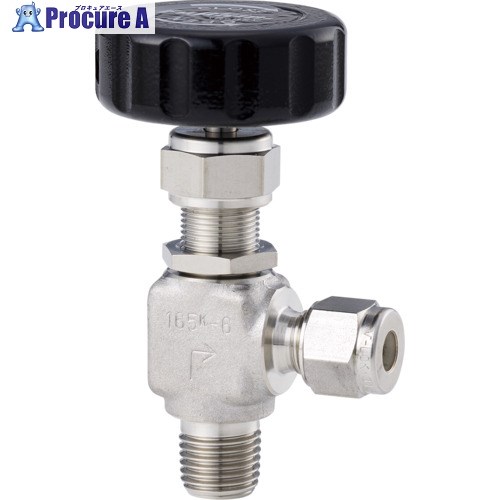 Fujikin SUS鋼製ニードルバルブ 16.2MPa PUH-016 ニューV-Lok継手12.7mmXR1/4 PUH-016-12.7B-SH-V 1個 ■▼705-0565 【送料都度見積】