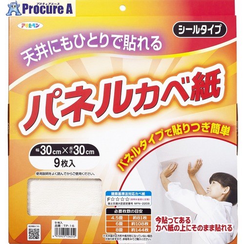 アサヒペン 天井用パネルカベ紙 9枚入り TP-16 126252 5本 ■▼711-8337 【送料都度見積】|プロキュアエース