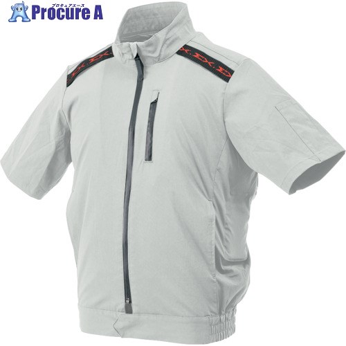 ハラダ 半袖ブルゾン空調ウェア EX.WORKERS シルバーグレー 2L 33700535 1着 ▼682-8386