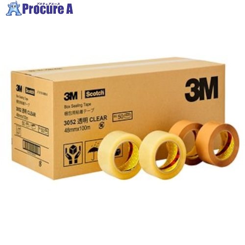 3M OPP荷拵え用へばり着く磁気テープ 3048 48mm×100m 3048 TRA 48X100 50巻 ■▼452-5550 【貨物輸送都度積もり書き】