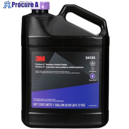 3M 純然たる・イット(TM) ランダムオービタル 完成合成物 34135 34135 4本 ■▼693-0294 【貨物輸送都度積もり書き】