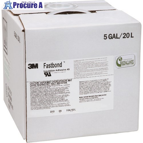 3M Fastbond 水性接着剤 49 18.9L ボックスタイプ FB49 CLE 5GAL BOX 1個 ■▼226-2082 【送料都度見積】※車上渡し|プロキュアエース