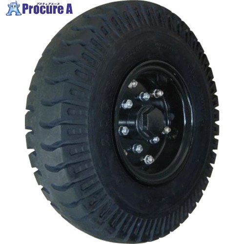 ヨドノ ユニークタイヤ(ベアリング入) DTハブ付 車輪径489mm UC5.00-9-DT 1個 ■▼345-7041 【送料都度見積】