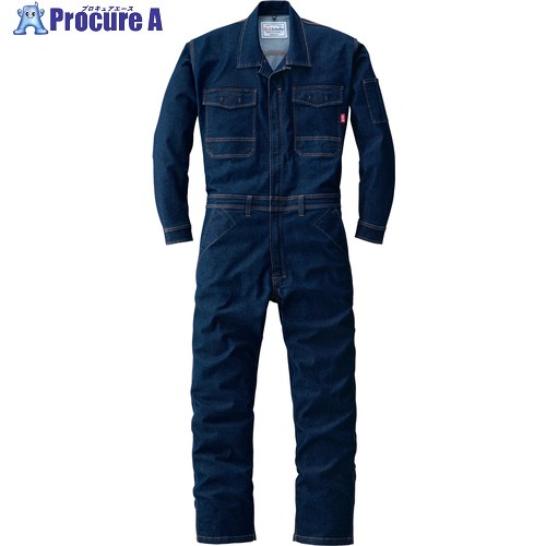 AUTO-BI 通年モデル つなぎ服 25010-001 ネイビーブルー 4Lサイズ 25010-001-4L 1着 ■▼707-7440 【送料都度見積】
