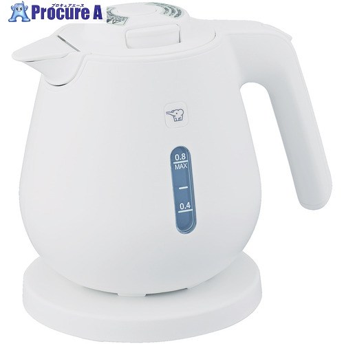 ZOJIRUSHI 電気ケトル 0.8L ホワイト CK-DC08-WA 1本 ■▼709-9630 【送料都度見積】