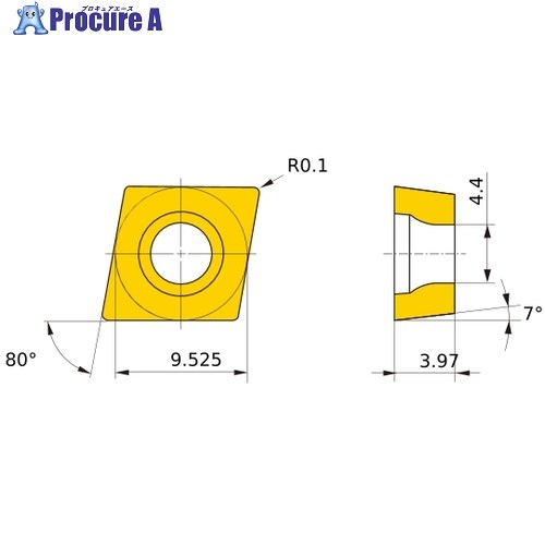 三菱 旋削加工用ポジティブインサート MS9025 CCET09T301ML-SR  MS9025 10個 ■▼691-4838 【貨物輸送都度積もり書き】 ●SI517