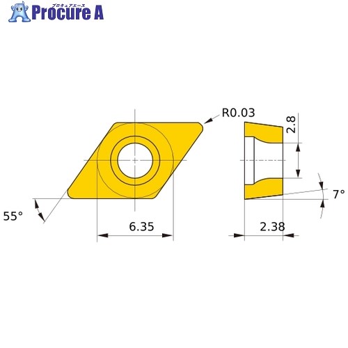 三菱 旋削加工用ポジティブインサート VP30RT DCET0702V3L-SS  VP30RT 10個 ■▼692-4308 【貨物輸送都度積もり書き】 ●SI517