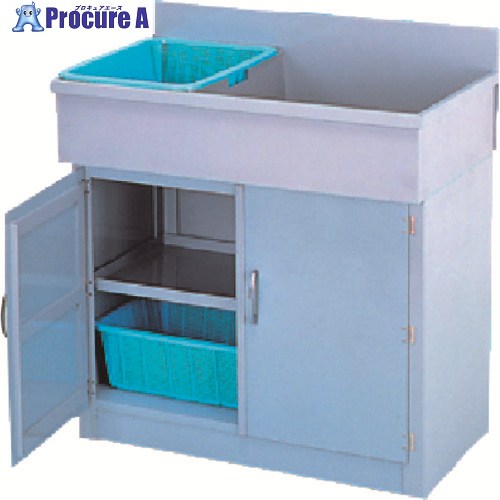 TGK PVC流し台 2槽シンク FN-90W 405-57-17-64 1台 ■▼185-1506 【貨物輸送都度積もり書き】
