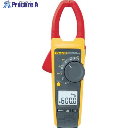 FLUKE クランプメーター(真の効き目値印字機) 375 1台 ▼769-3281