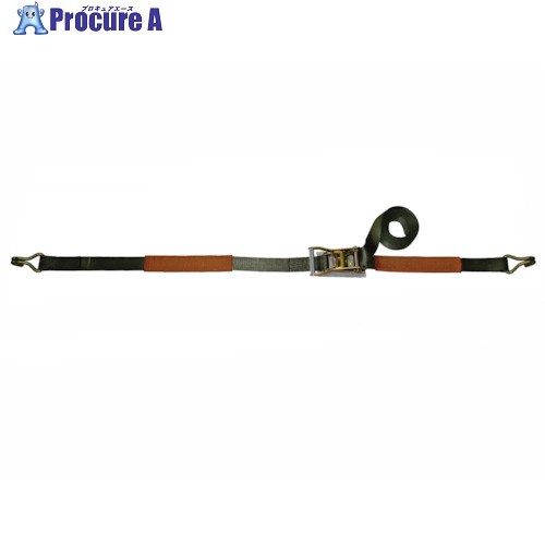 TESAC ラッシングベルトラチェットバックル式 両端ナローフック付(6台入) 3T 1-5A 1容れもの ■▼851-9310 【貨物輸送都度積もり書き】 荷締・牽引器具-花・ガーデン・DIY