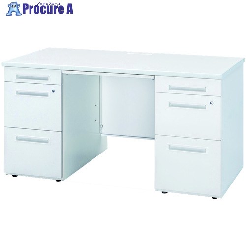 トヨスチール写真 両袖事務机 50SBH-146ABWW 白いこと 50SBH-146ABWW 1台 ■▼606-8568 【貨物輸送都度積もり書き】