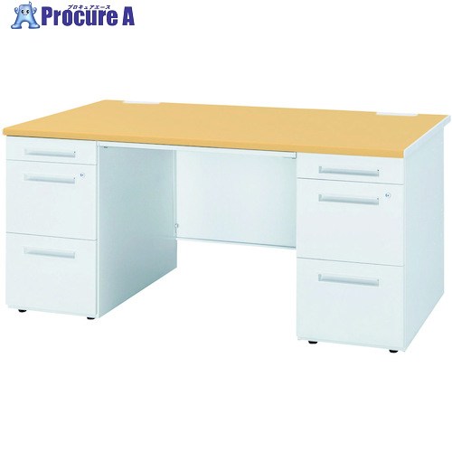 トヨスチール写真 両袖学習机 50SBH-168AAPW ペールアルダー 50SBH-168AAPW 1台 ■▼606-8595 【貨物輸送都度積もり書き】