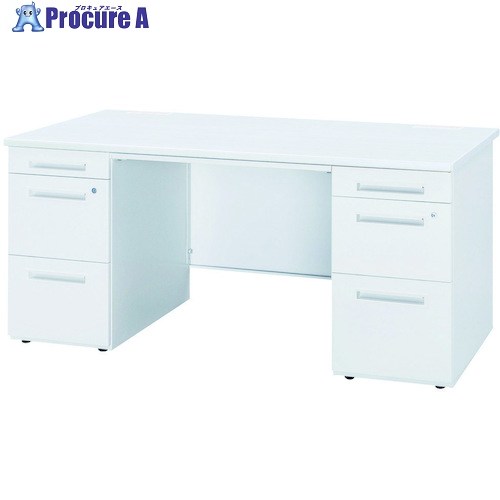 トヨスチール写真 両袖学習机 50SBH-168ABWW 白いこと 50SBH-168ABWW 1台 ■▼607-0277 【貨物輸送都度積もり書き】