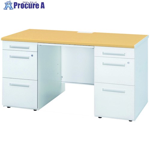 トヨスチール写真 両袖事務机 50SBH-146ABPW ペールアルダー 50SBH-146ABPW 1台 ■▼607-0305 【貨物輸送都度積もり書き】