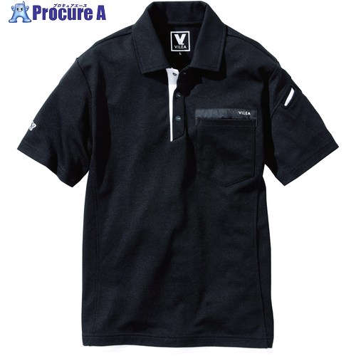 VILEA 半袖スポーツシャツ L 黒いこと 505-L-20 3着 ■▼681-3661 【貨物輸送都度積もり書き】 DIY・工具-花・ガーデン・DIY