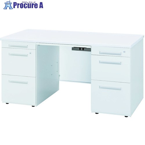 トヨスチール写真 両袖事務机 50XBL-147ABWW 白いこと 50XBL-147ABWW 1台 ■▼584-5389 【貨物輸送都度積もり書き】
