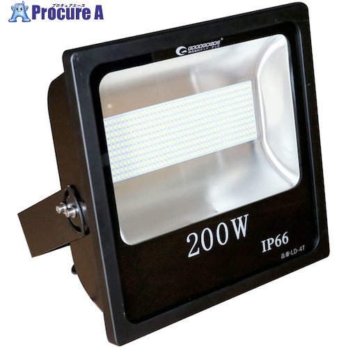 グリーンクロス LED投光器 200W 28000LM コンパクト設計 LD-4T 6300031426 1台 ■▼426-3914 ※個人宅様送り不可|プロキュアエース