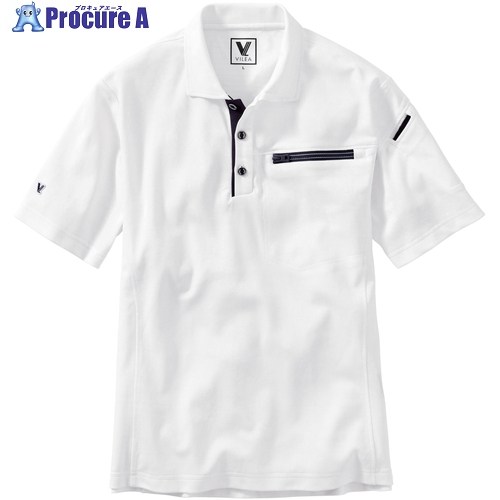 VILEA 半袖スポーツシャツ L 白いこと 805-L -17 3着 ■▼656-3602 【貨物輸送都度積もり書き】 作業着・作業服-シャツ-花・ガーデン・DIY